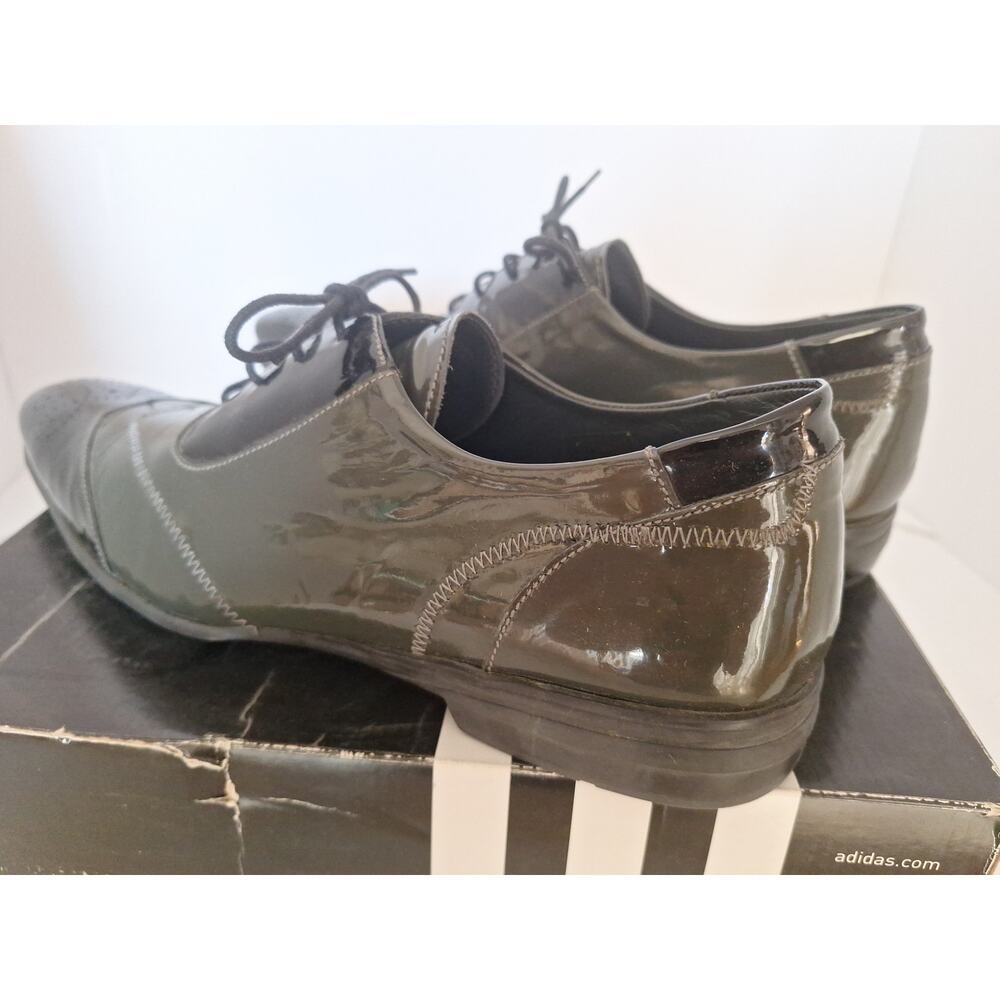 Laurent Mercadal Paris Gray & Black Patent Leather Oxfords Mens EU 44 US 10.5 - Picture 3 of 9